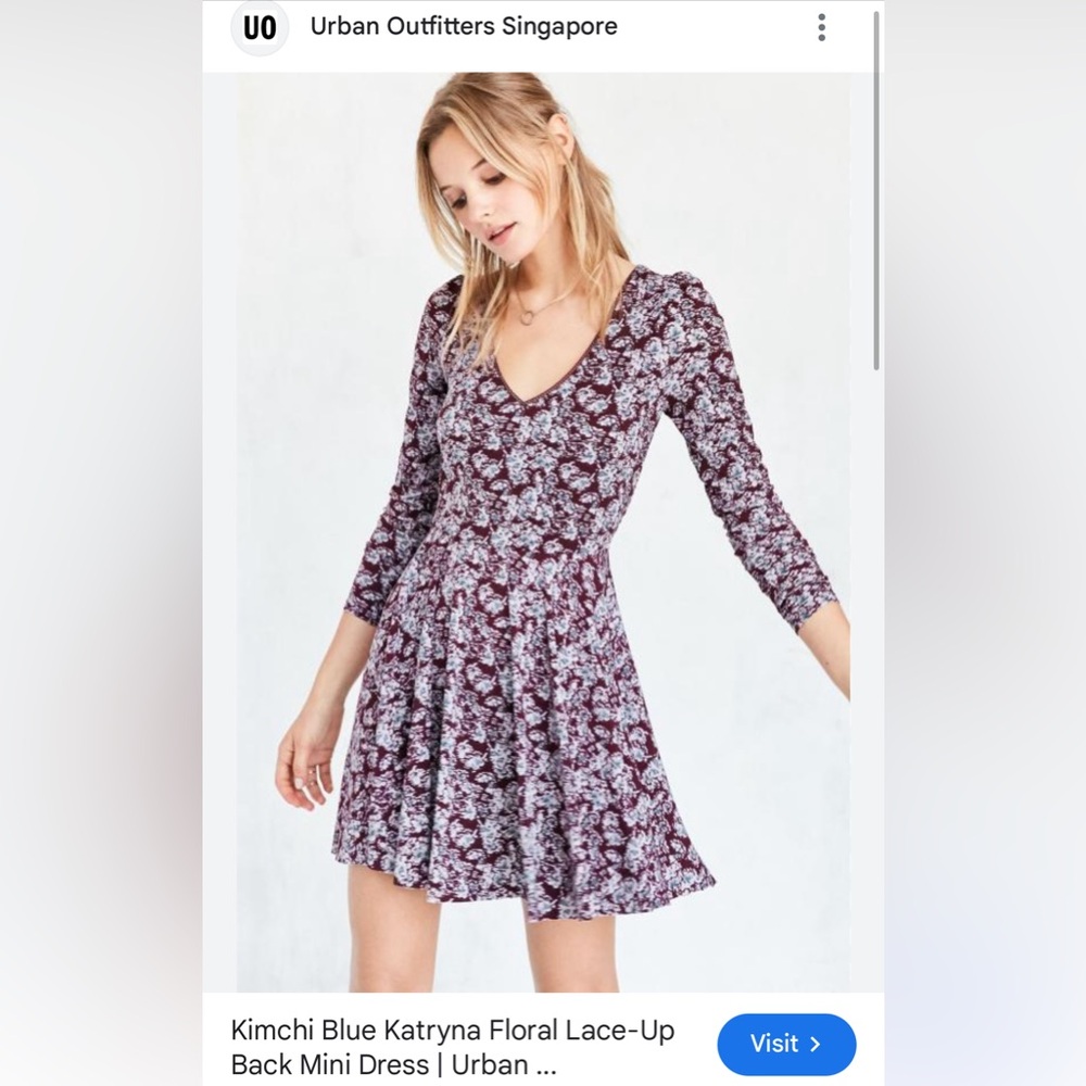 Kimchi Urban Outfitters long sleeve mini dress